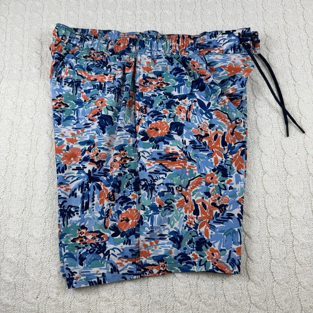 Coolibar Swim Trunks Board Shorts Men's XL Multicolor Animal Print Floral UPF50+
